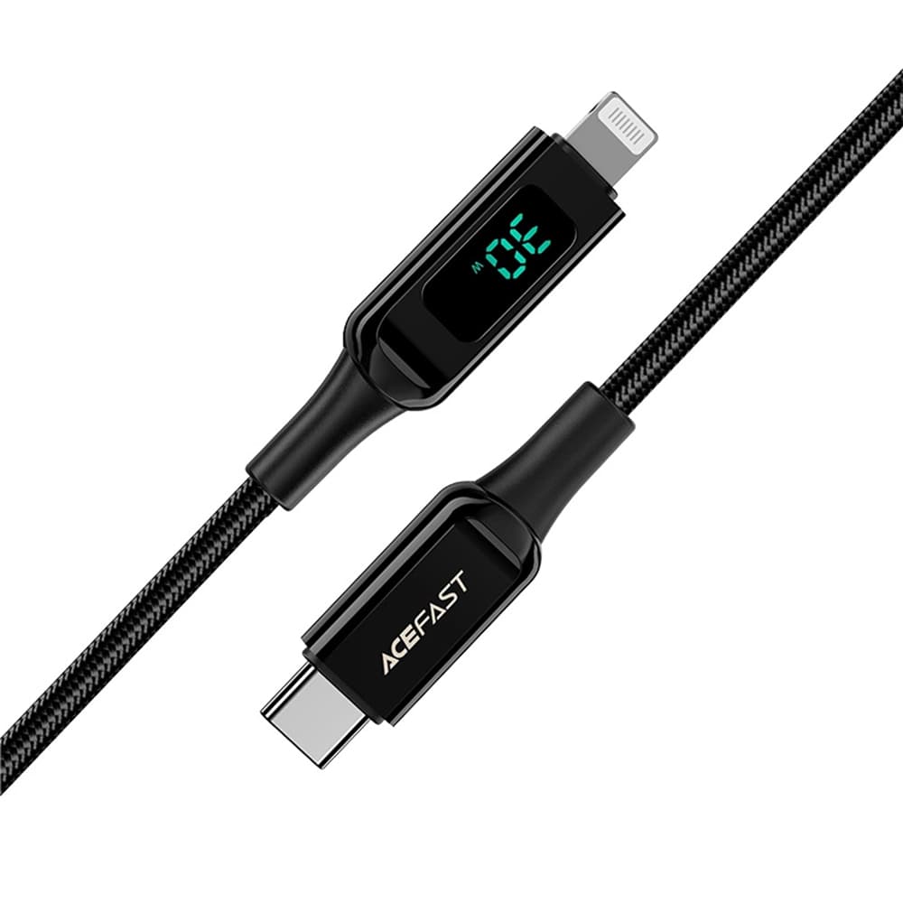 Acefast Data Cable C6-01 Type-C na Lightning Rychlé nabíjení 1.2m Černá - náhled 3