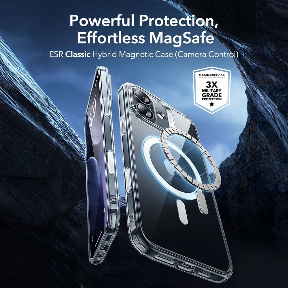 ESR Classic Hybrid HaloLock s ochranou displeje iPhone 17 průhledný - náhled 3