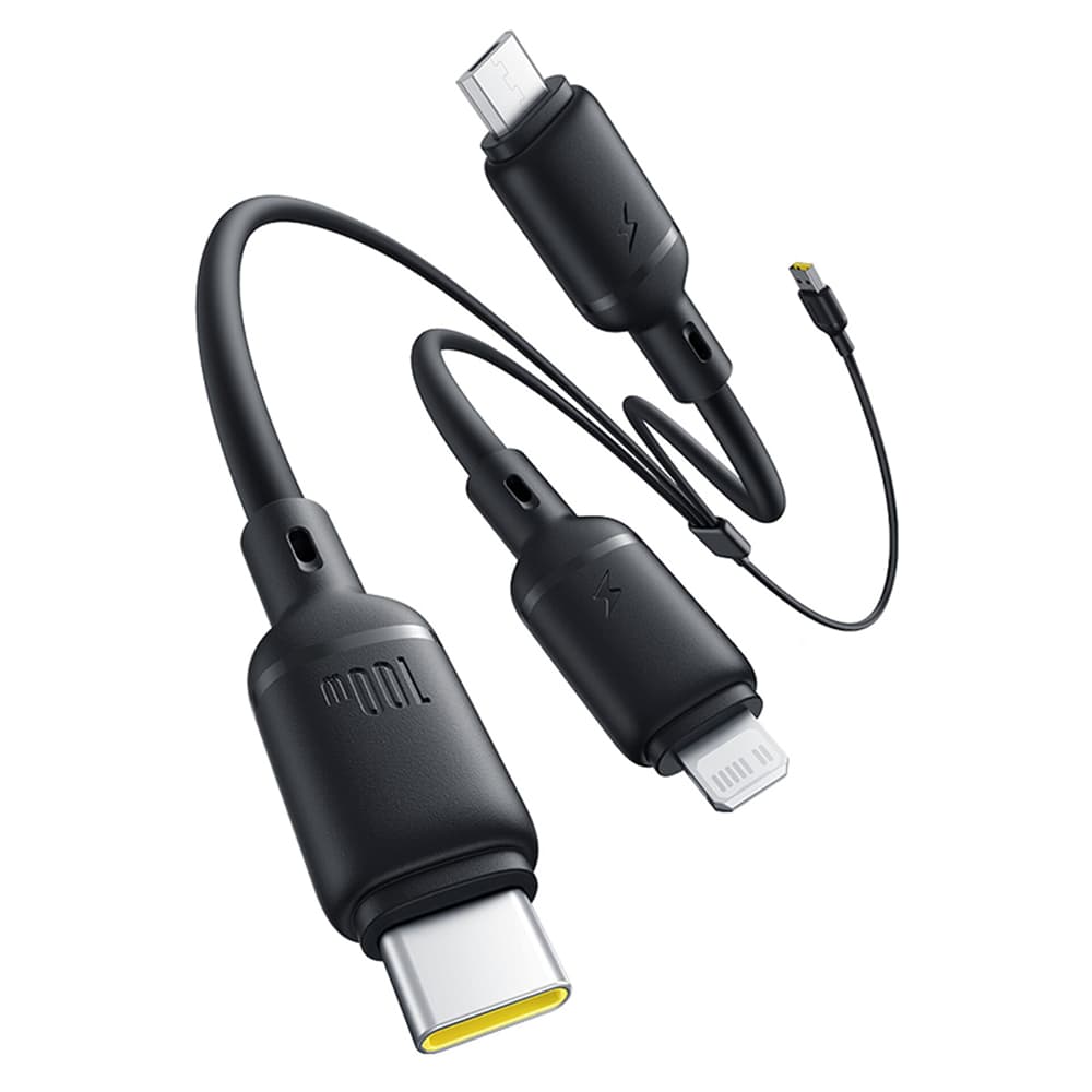 Baseus Data Cable Silky 1.5m černý USB USB-C Lightning Micro-USB 100W 480Mbps - náhled 3
