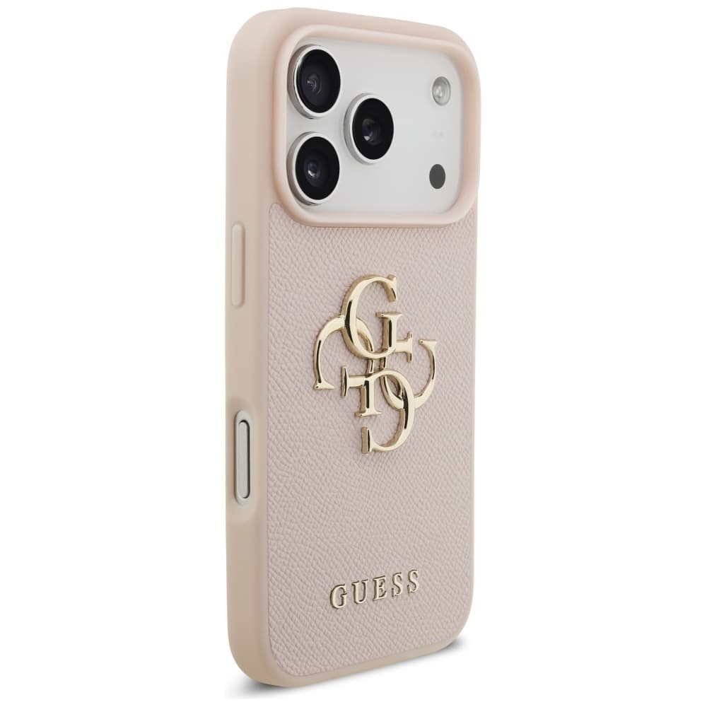 Guess Hardcase 4G Grained Big and Classic Logo iPhone 17 Pro růžová - náhled 3