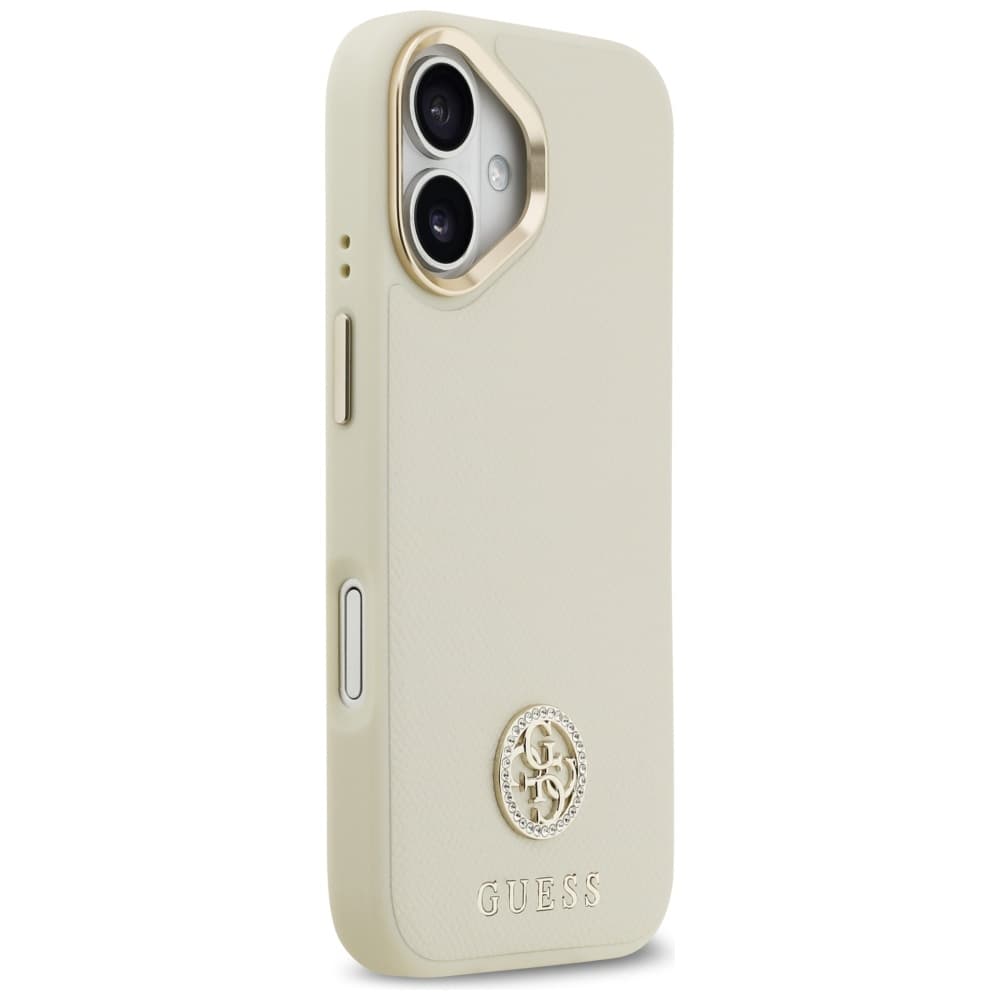 Guess Grained Strass Logo MagSafe pro iPhone 17 béžová - náhled 3