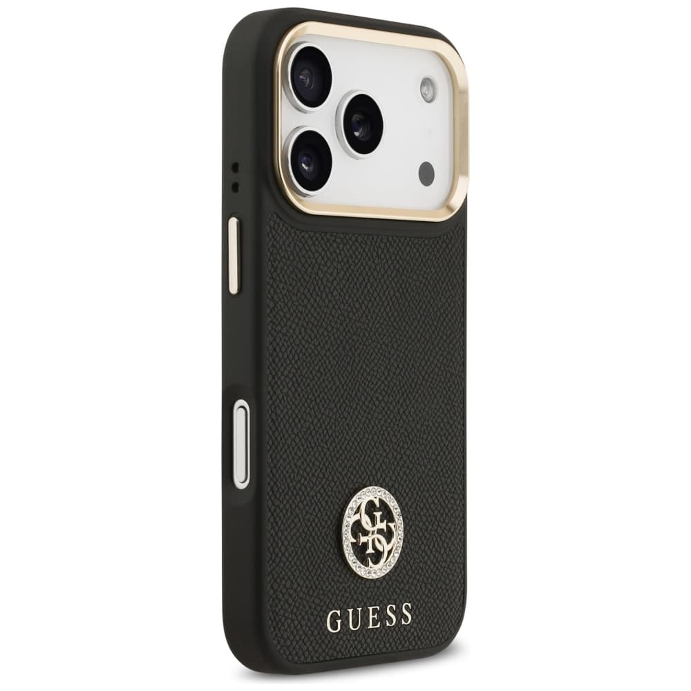 Guess Grained Strass Logo MagSafe pro iPhone 17 Pro černý - náhled 3