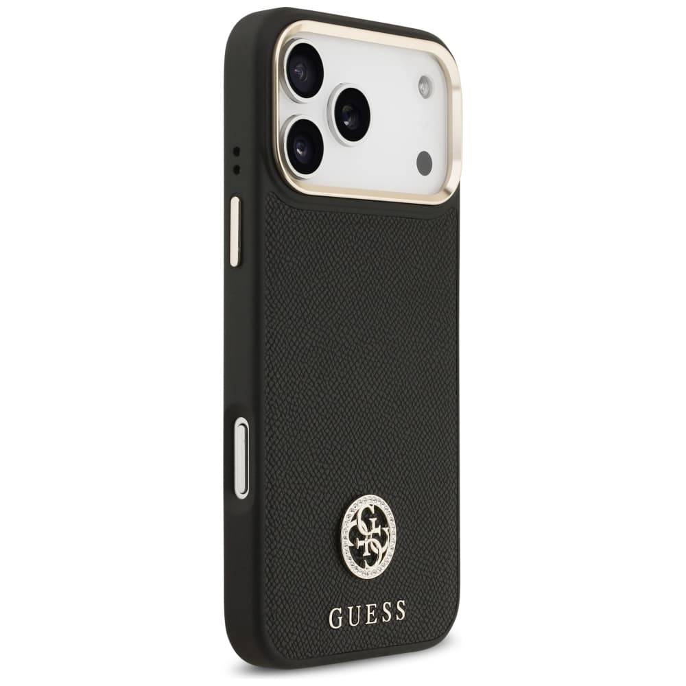 Guess Grained Strass Logo MagSafe pro iPhone 17 Pro Max černá - náhled 3