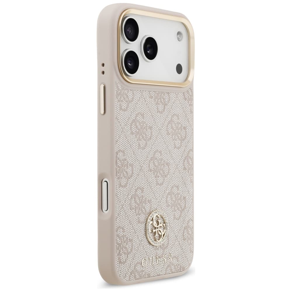 Guess Hardcase 4G Strass Logo MagSafe iPhone 17 Pro Max růžová - náhled 3