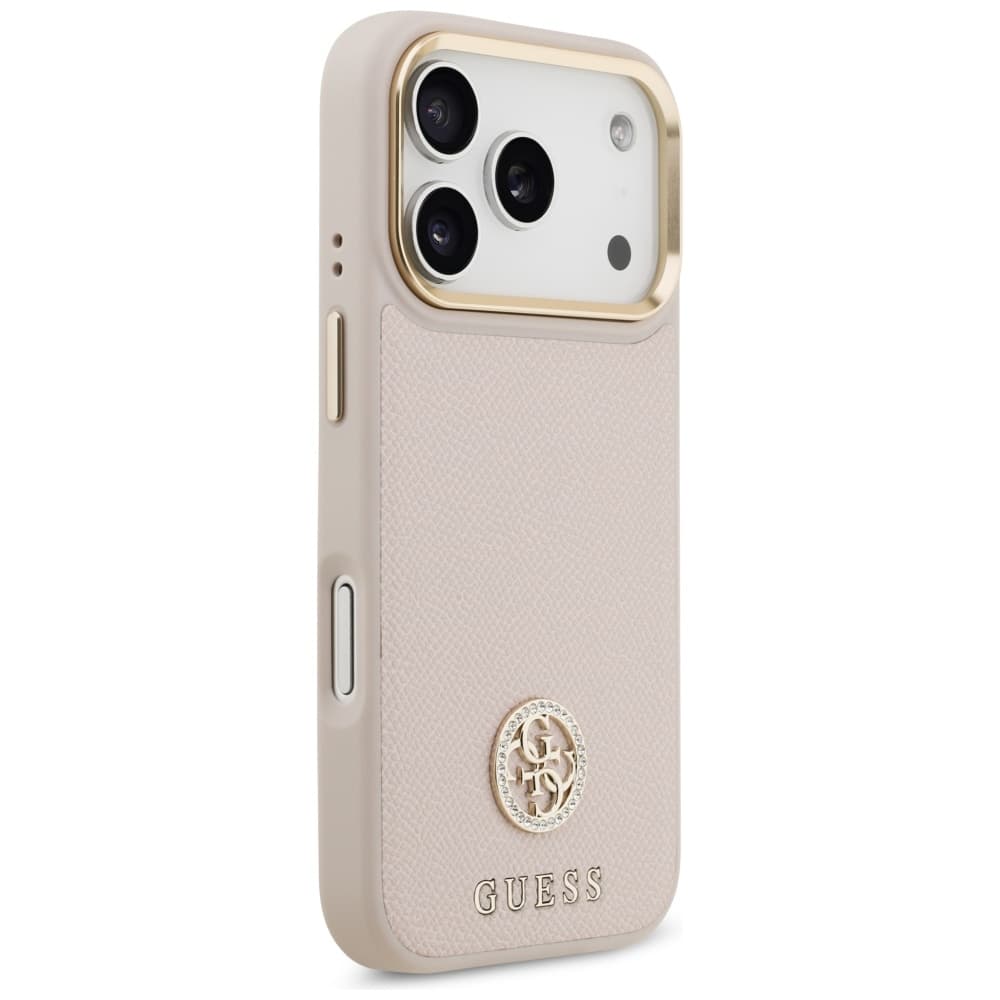 Guess Grained Strass Logo MagSafe pro iPhone 17 Pro růžová - náhled 3