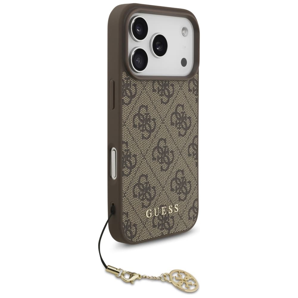 Guess Hardcase 4G Charm Cradle MagSafe iPhone 17 Pro Hnědý - náhled 3