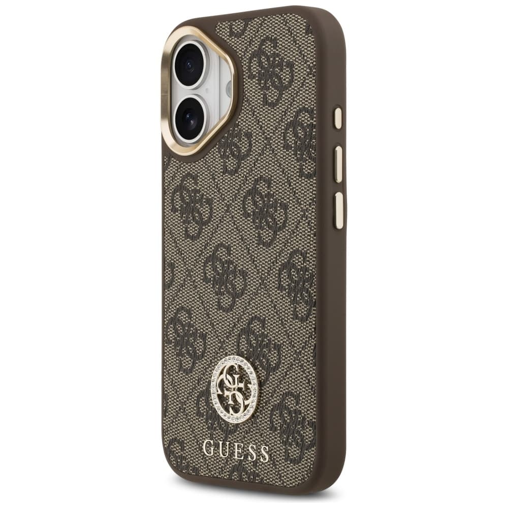 Guess Hardcase 4G Strass Logo MagSafe iPhone 17 Hnědý - náhled 3