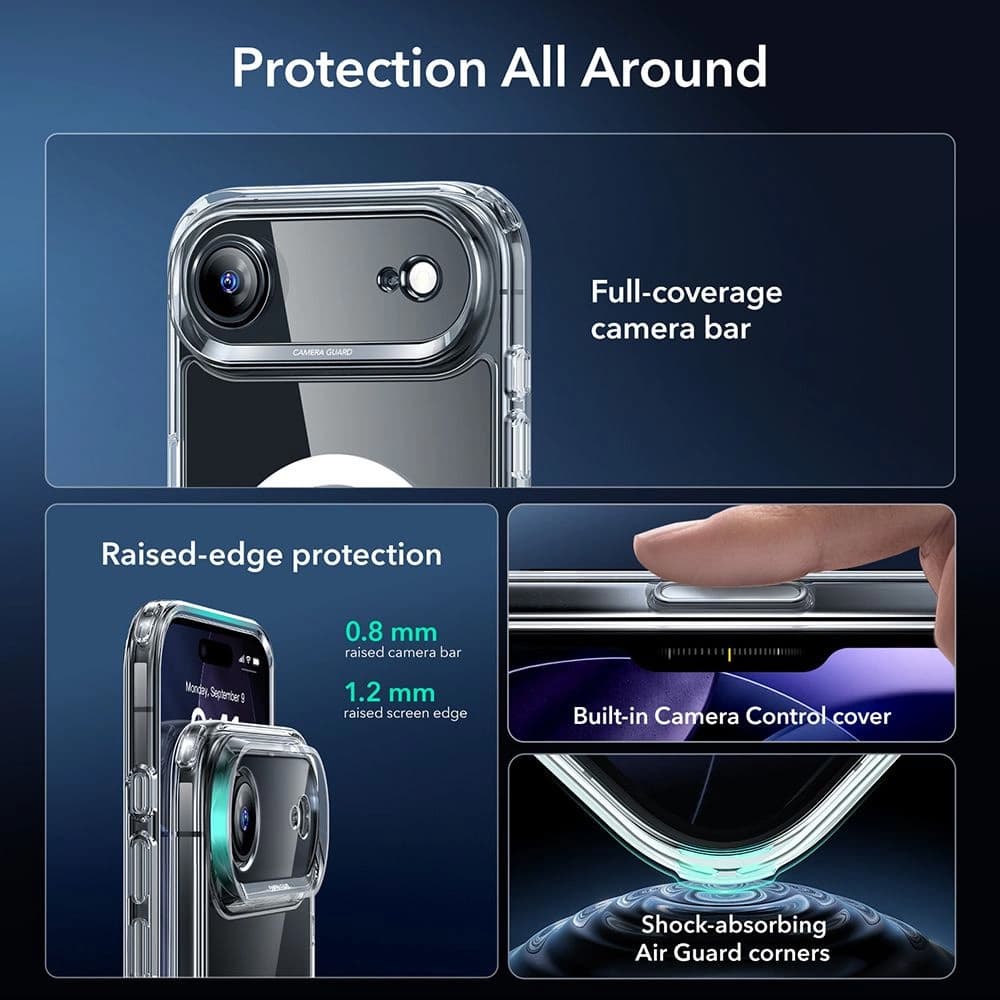 ESR Classic Hybrid HaloLock s ochranným sklem iPhone 17 Air průhledný - náhled 3