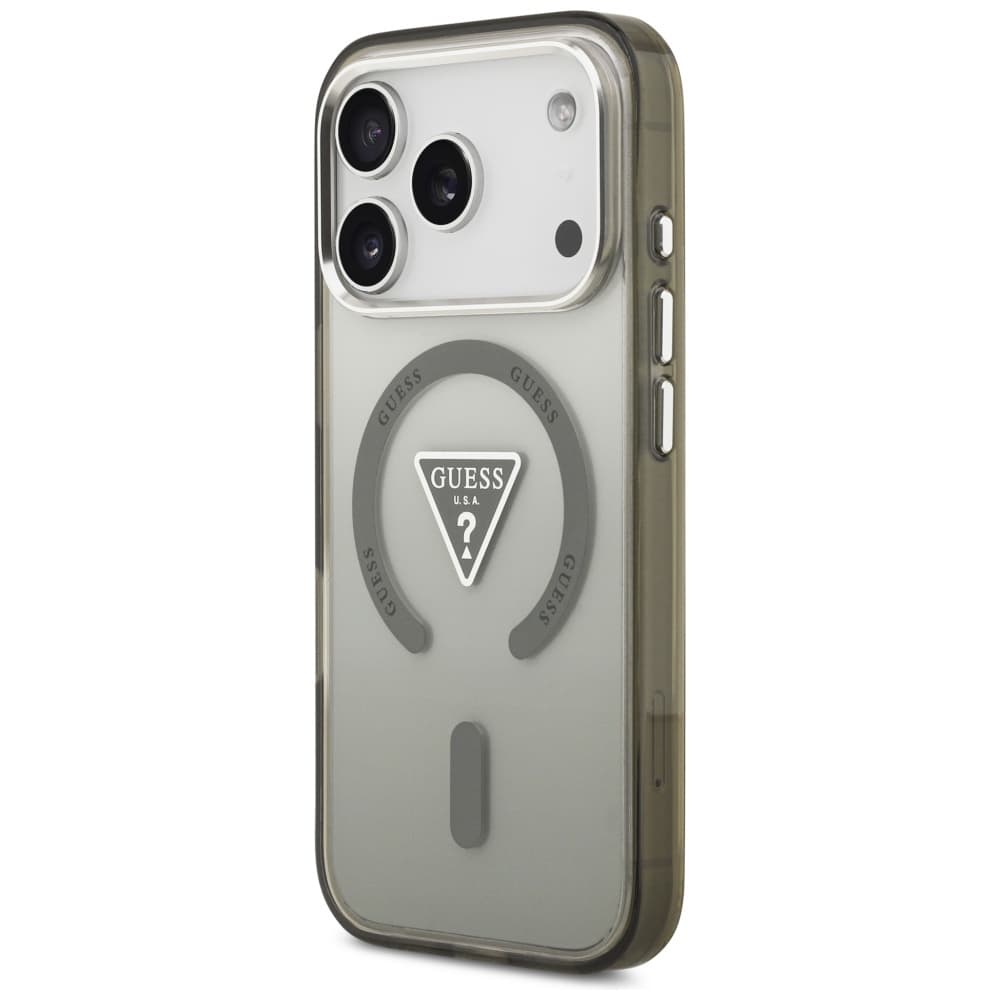 Guess IML Gradient Triangle Logo MagSafe iPhone 17 Pro Max khaki - náhled 3