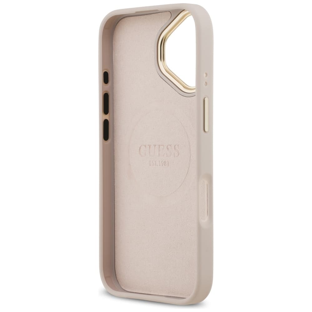 Guess Hardcase 4G Logo Plate MagSafe iPhone 17 Růžová - náhled 3