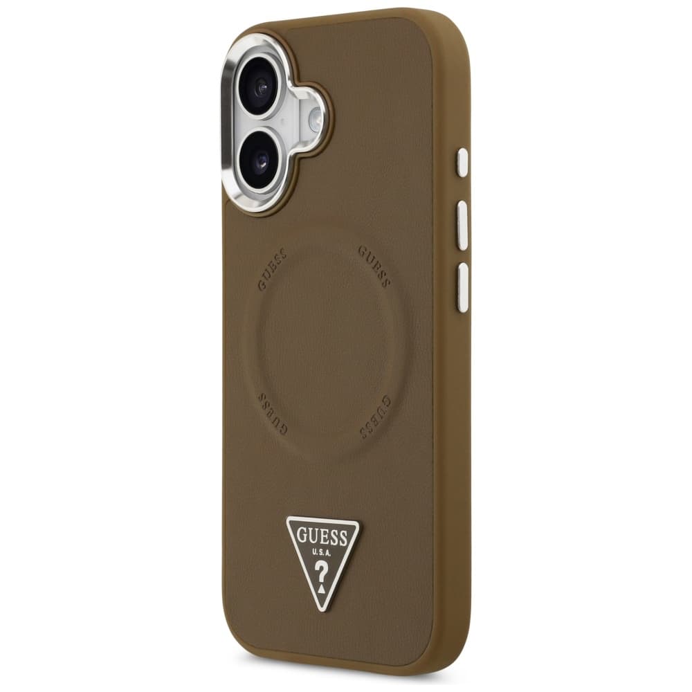 Guess Hardcase Triangle Logo MagSafe iPhone 17 Hnědý - náhled 3