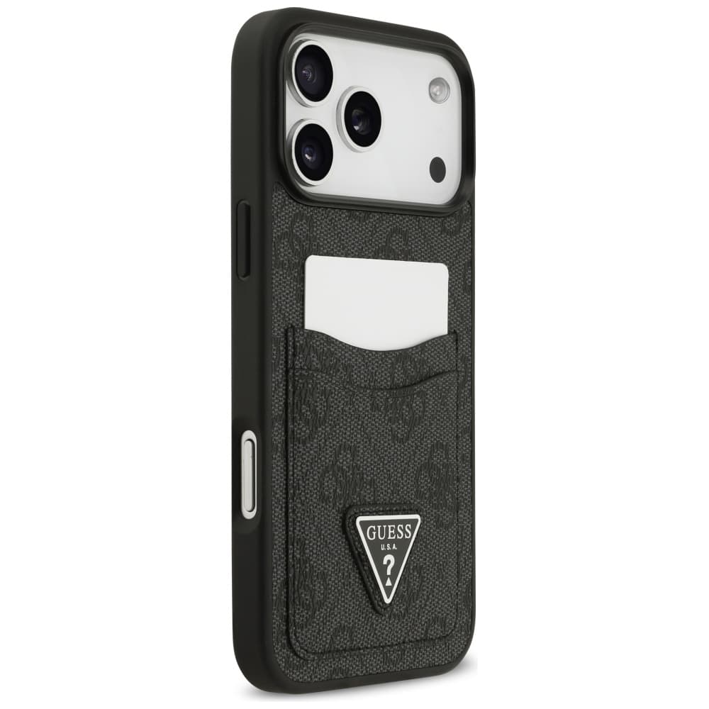 Guess Hardcase 4G Double Card Triangle pro iPhone 17 Pro Max černý - náhled 3