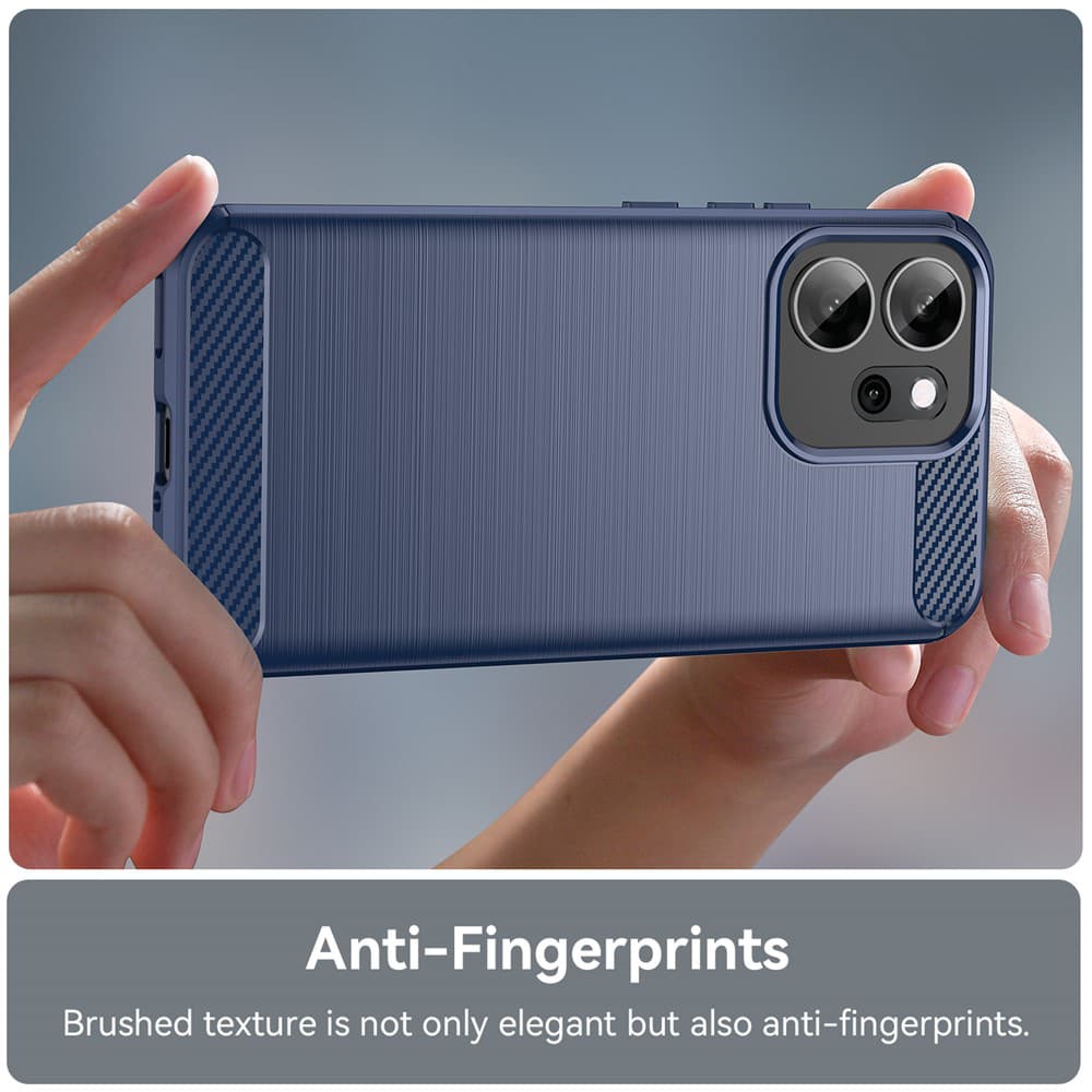 Pouzdro Techsuit Carbon Silicone pro Oppo Reno14 F / Reno14 FS 5G modré - náhled 3