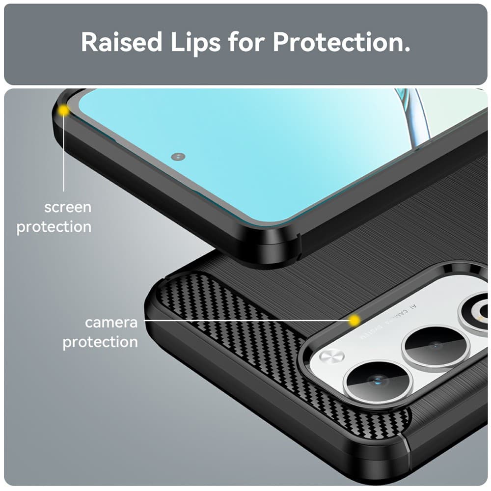 Techsuit Carbon Silicone pro Oppo A5 4G A5 5G černá - náhled 3