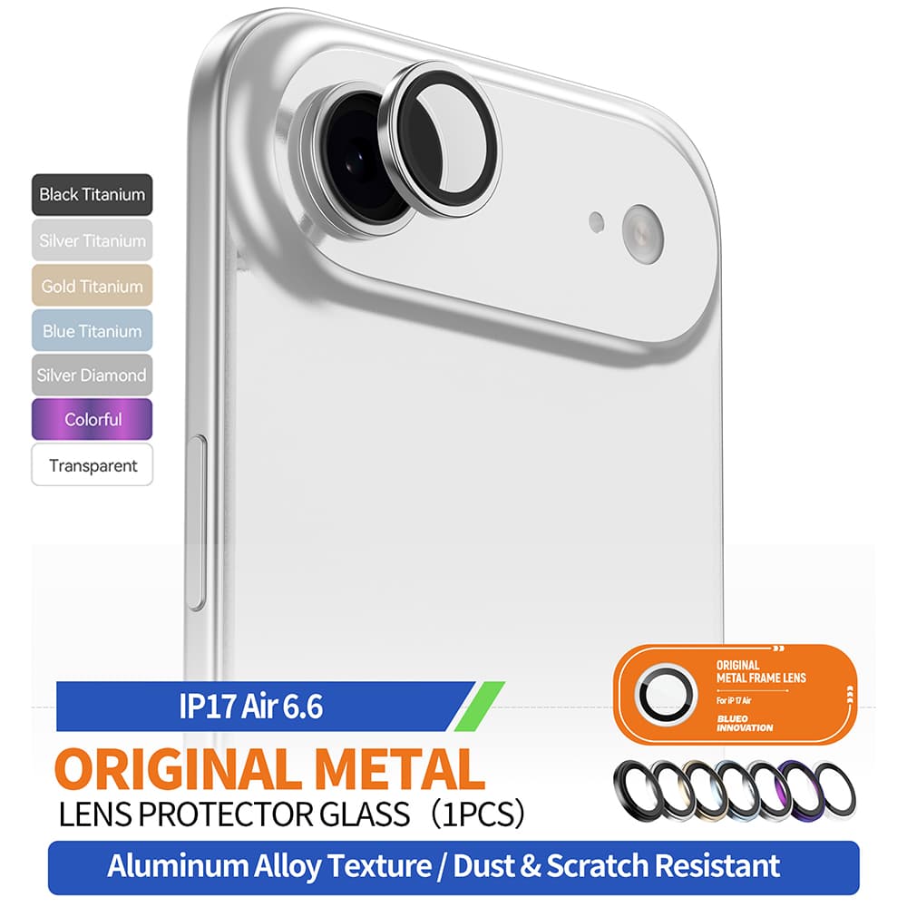 Blueo Original Metal Frame Lens Glass iPhone 17 Air pestrobarevný - náhled 3