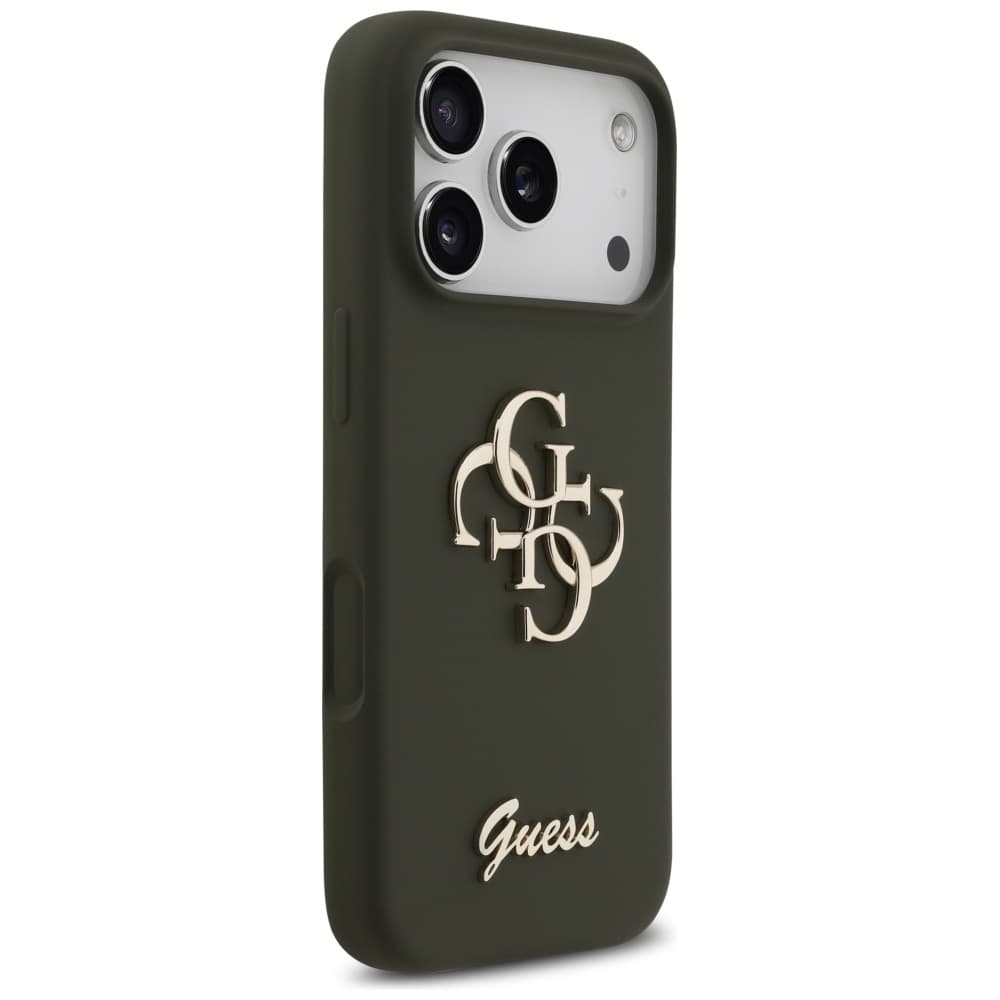 Guess Silicone Big 4G Script GUHCP17XSC4GSMA iPhone 17 Pro Max khaki - náhled 3