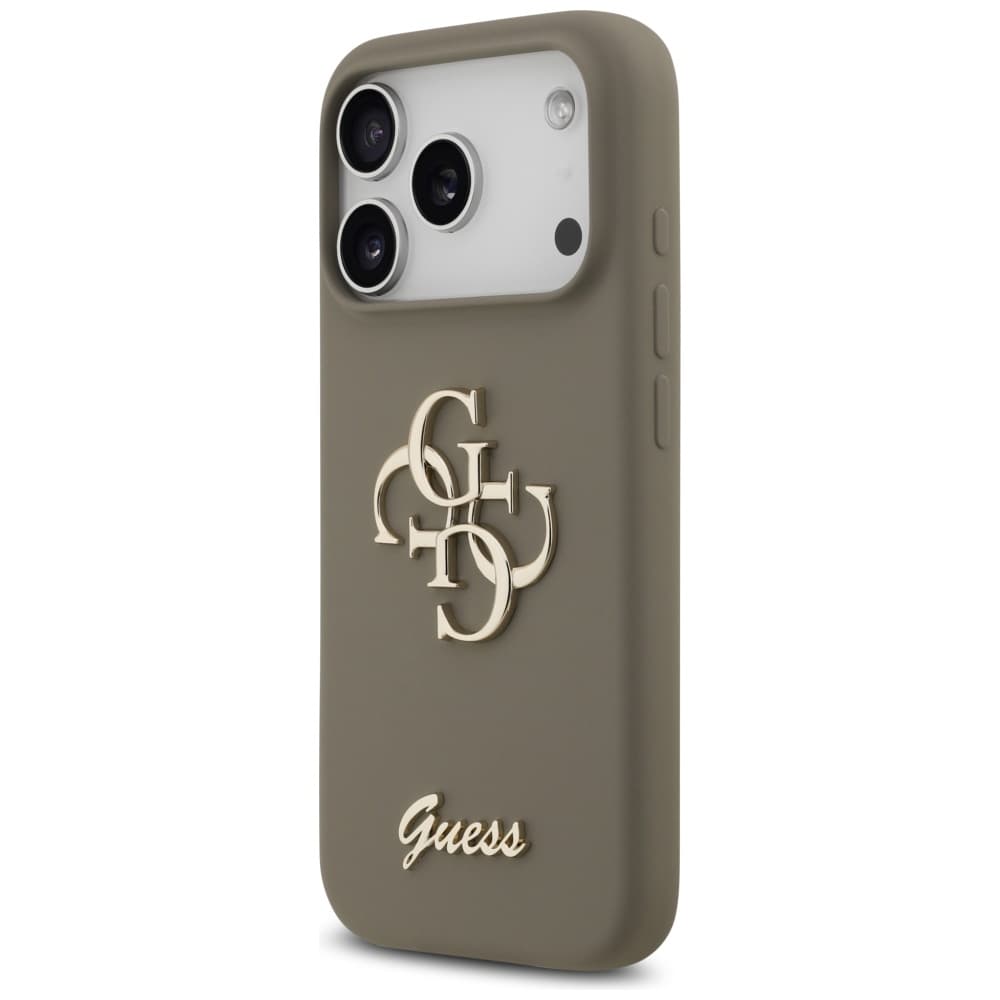 Guess Silicone Big 4G Script GUHCP17XSC4GSMW iPhone 17 Pro Max hnědý - náhled 3