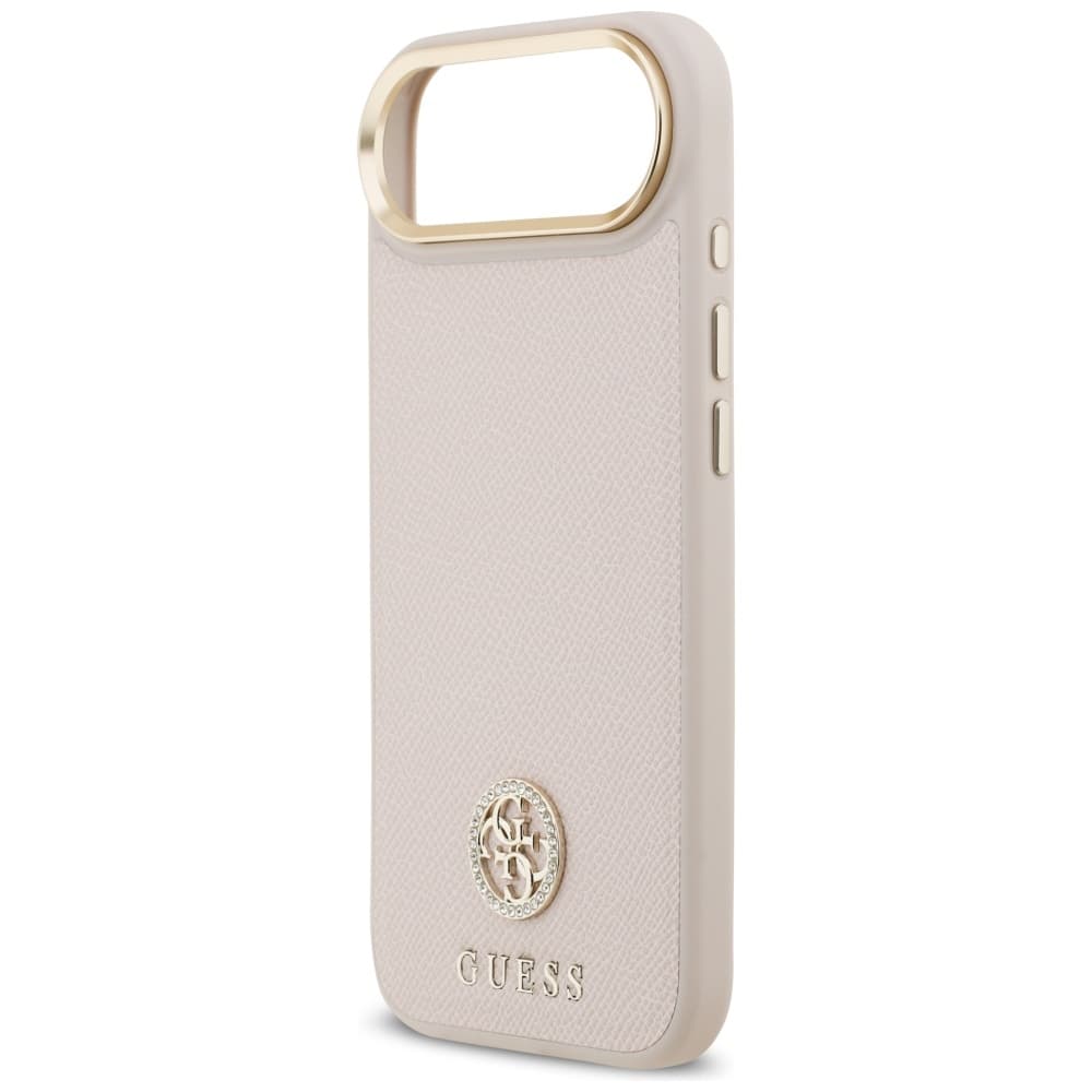 Guess Grained Strass Logo MagSafe GUHMP17MPGCRMDEP iPhone 17 Air růžová - náhled 3