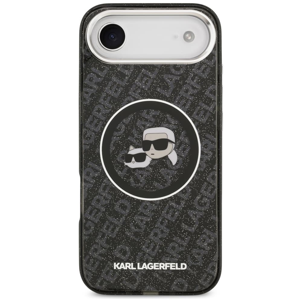 Karl Lagerfeld IML Glitter K&amp;C Heads Logo MagSafe iPhone 17 Air černá - náhled 3