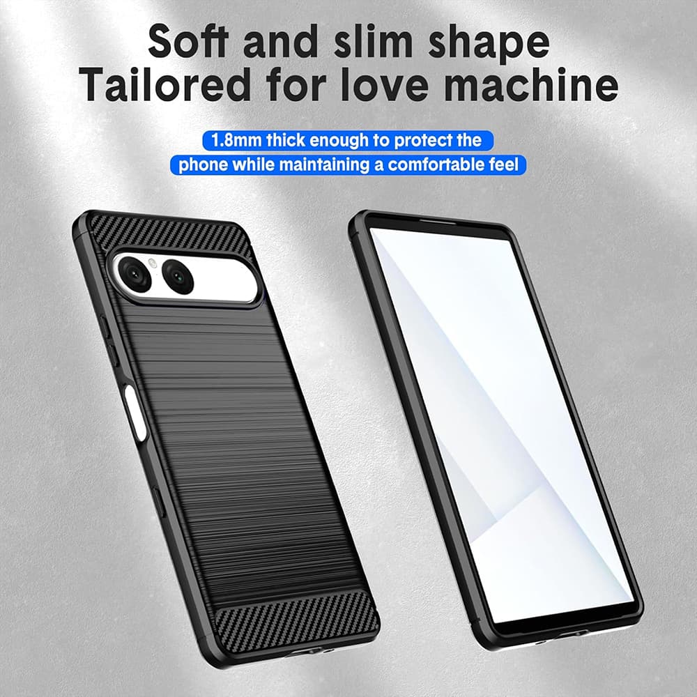 Pouzdro Techsuit Carbon Silicone pro Sony Xperia 10 VII černé - náhled 3