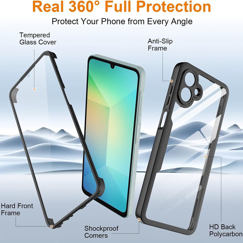 Techsuit ColorVerse 360 Series + Ochranná fólie Samsung Galaxy A07 4G Černá - náhled 3