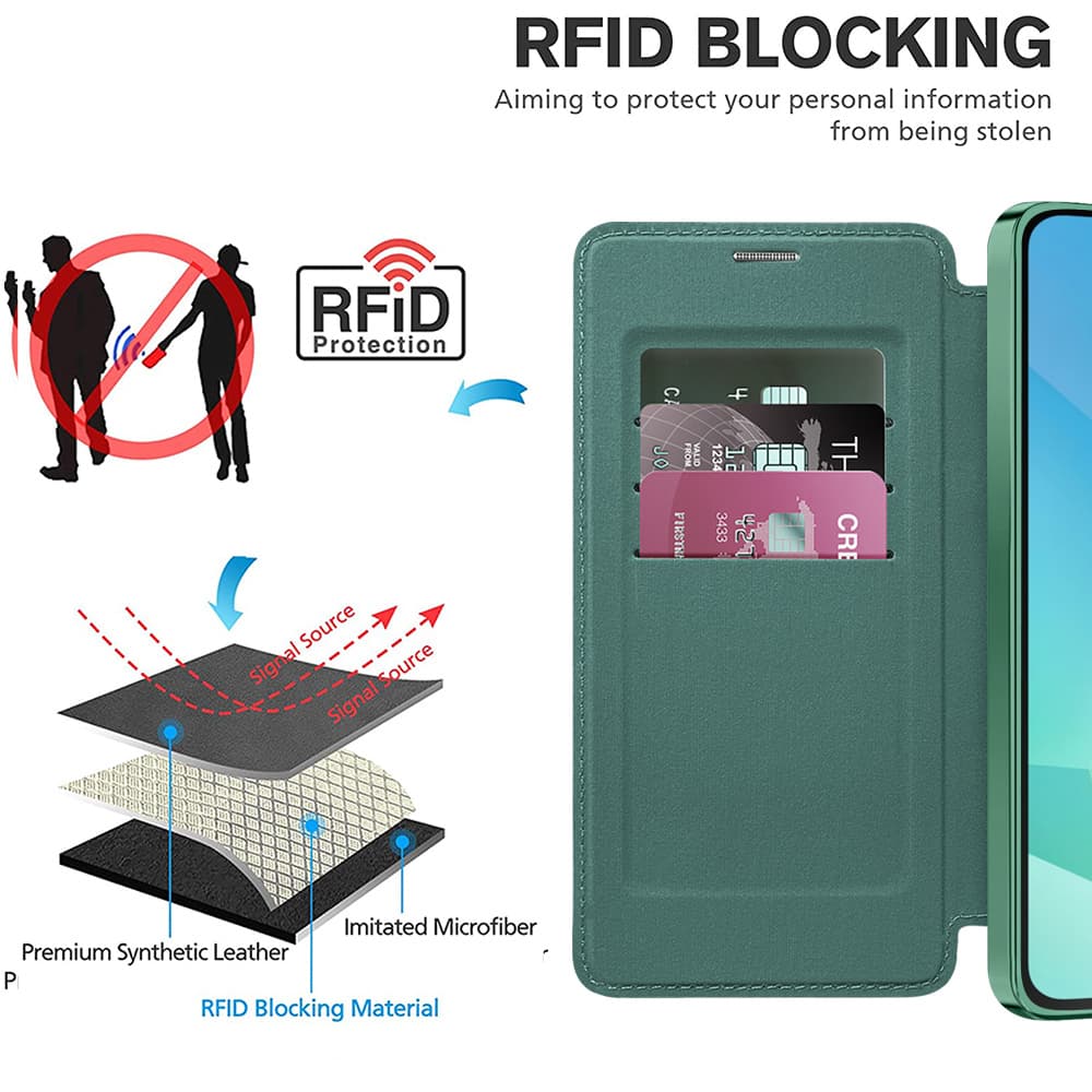 Pouzdro na knihu Techsuit SmartMag pro Samsung Galaxy A17 5G A17 4G zelené - náhled 3