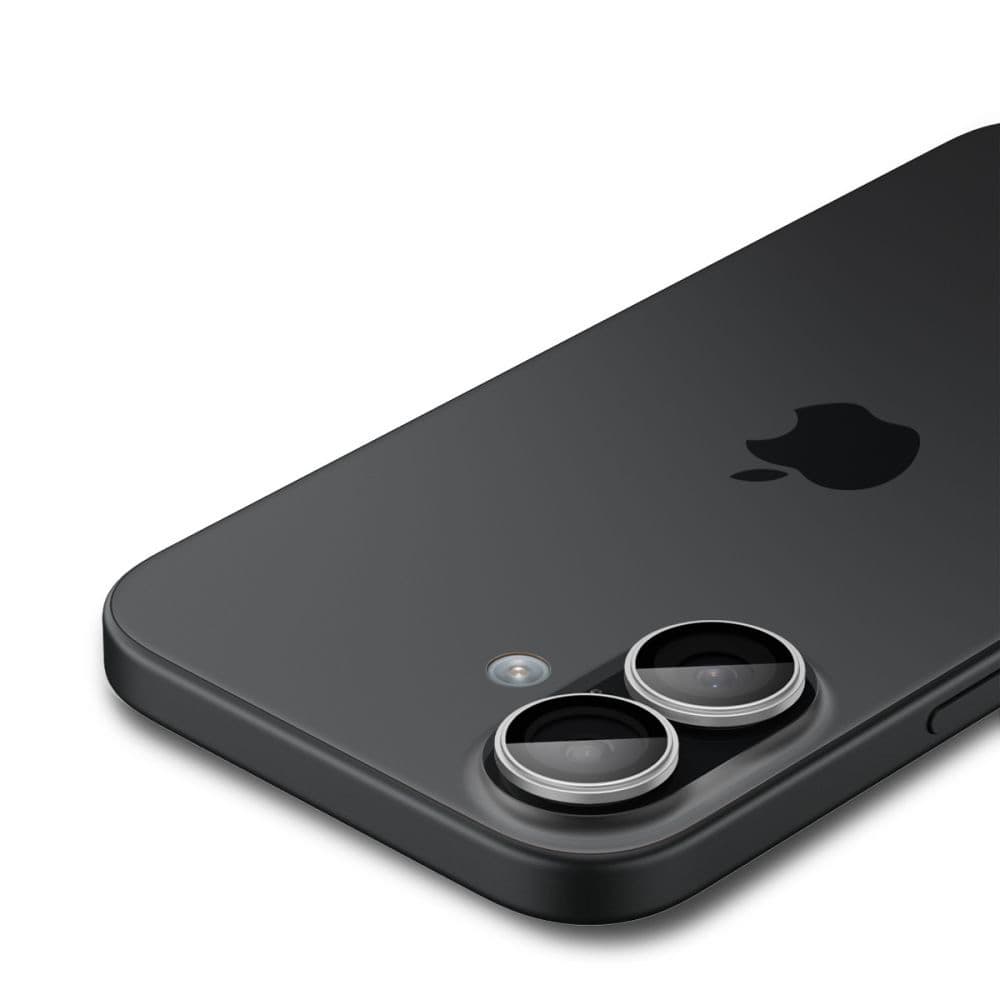 Spigen Optik.tR EZ Fit Pro sklo na kameru (2 ks) iPhone 17/16 Plus/16 stříbrná - náhled 3