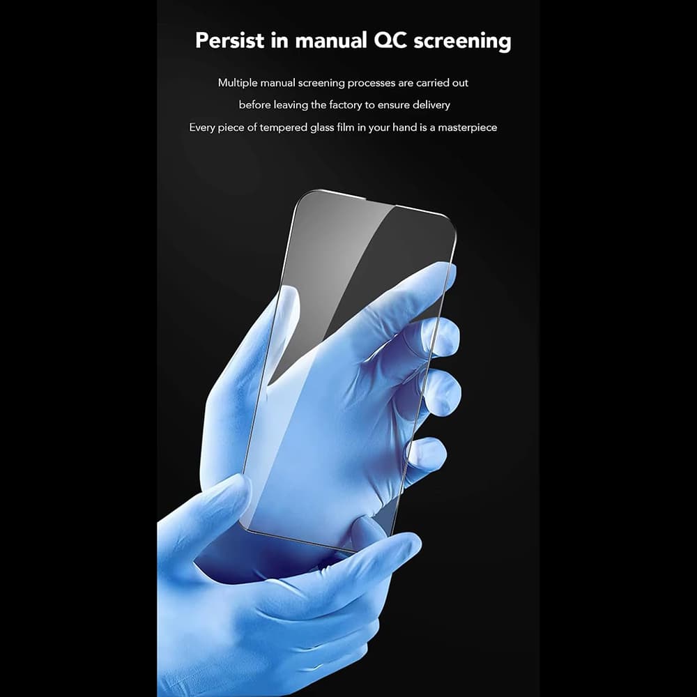 Ochranné sklo ANANK 2.5D proti otiskům pro iPhone 15 Pro černé - náhled 3