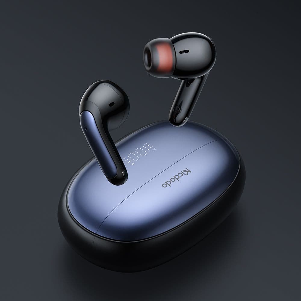 Mcdodo – bezdrátová sluchátka řady N2 (HP-3300) – Bluetooth V5.3, IPX4, technologie ANC + ENC, True Wireless – černá - náhled 3