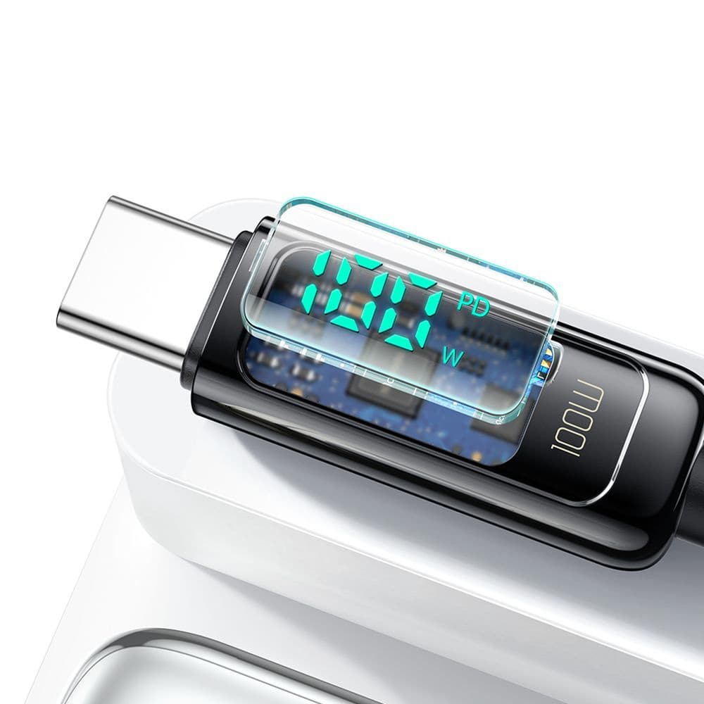 Mcdodo – datový kabel (CA-8820) – USB-C na USB-C, 100W, digitální displej, 1,2m – černý - náhled 3