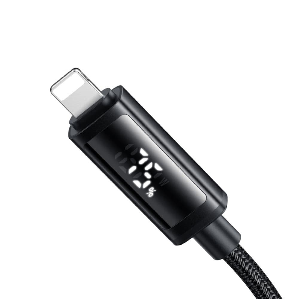 Mcdodo – datový kabel (CA-7970) – USB-A na Lightning, duální LED displej, 3A, 1,2m – černý - náhled 3