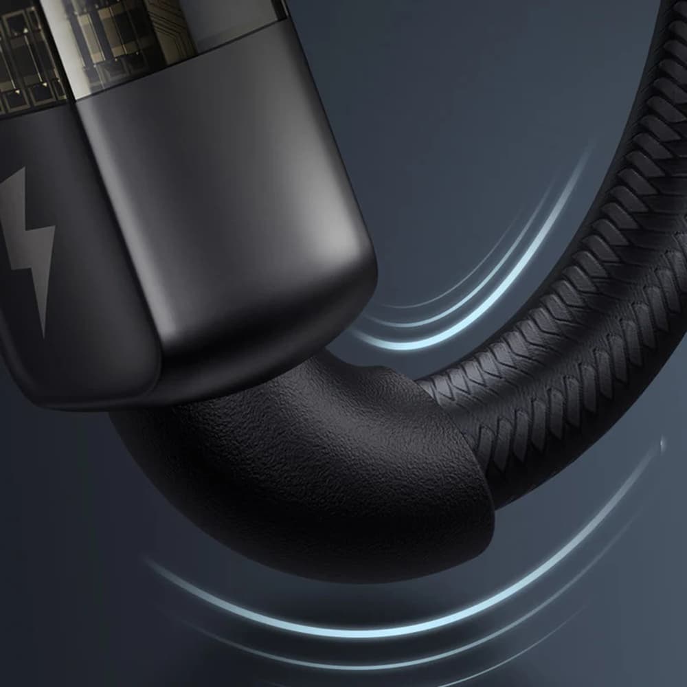 Mcdodo – datový kabel (CA-3140) – USB-A na Lightning, 3A, transparentní design, automatické vypnutí, 1,2m – černý - náhled 3