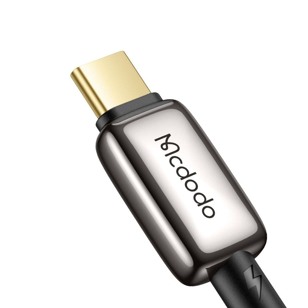 Mcdodo – datový kabel (CA-6670) – s dýchacím světelným LED displejem, USB-C na Lightning, automatické vypnutí, 36W, 1,2m – černý - náhled 3