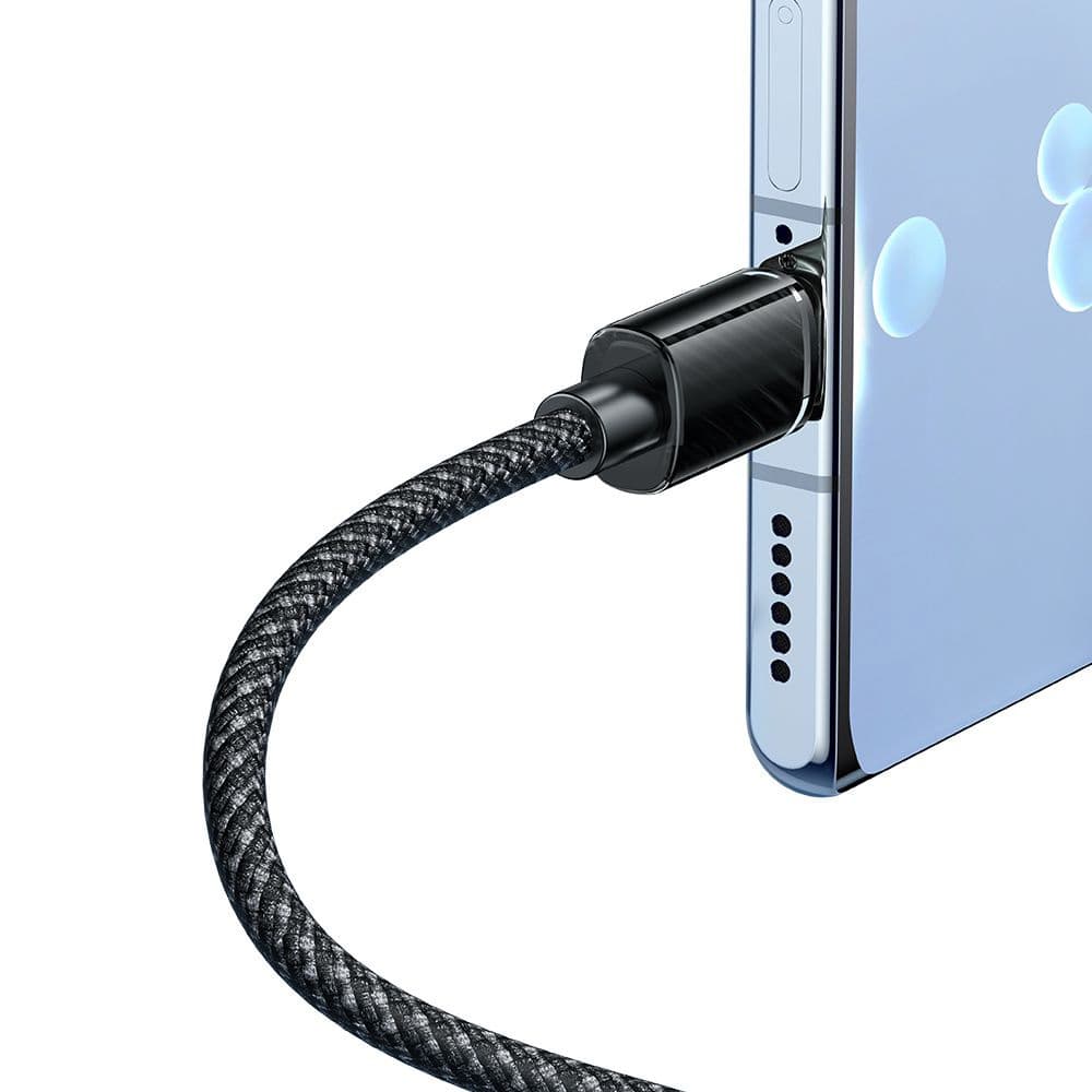 Mcdodo – datový kabel (CA-3650) – Type-C na USB-A, transparentní design, 100W, 1,2m – černý - náhled 3