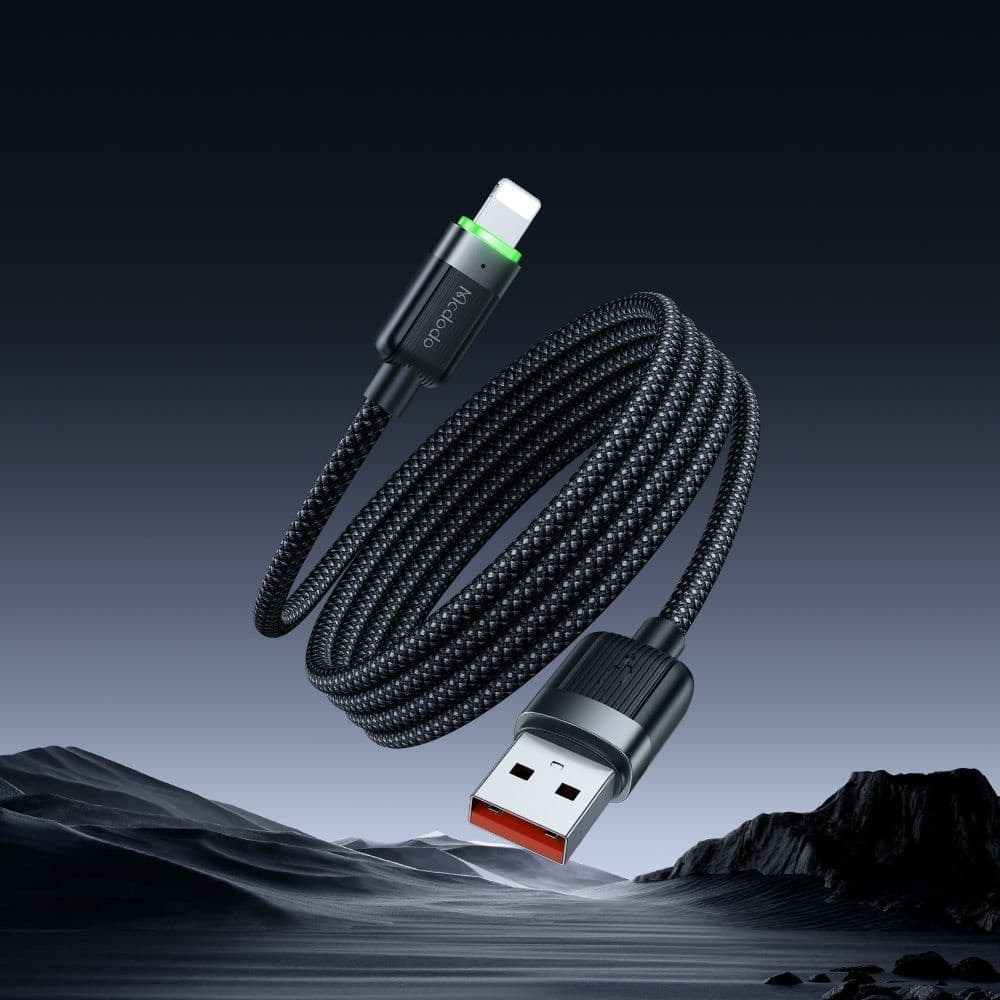 Mcdodo – datový kabel řady Self-Winding (CA-6000) – USB-A na Lightning, 3A, 1,2m – černý - náhled 3