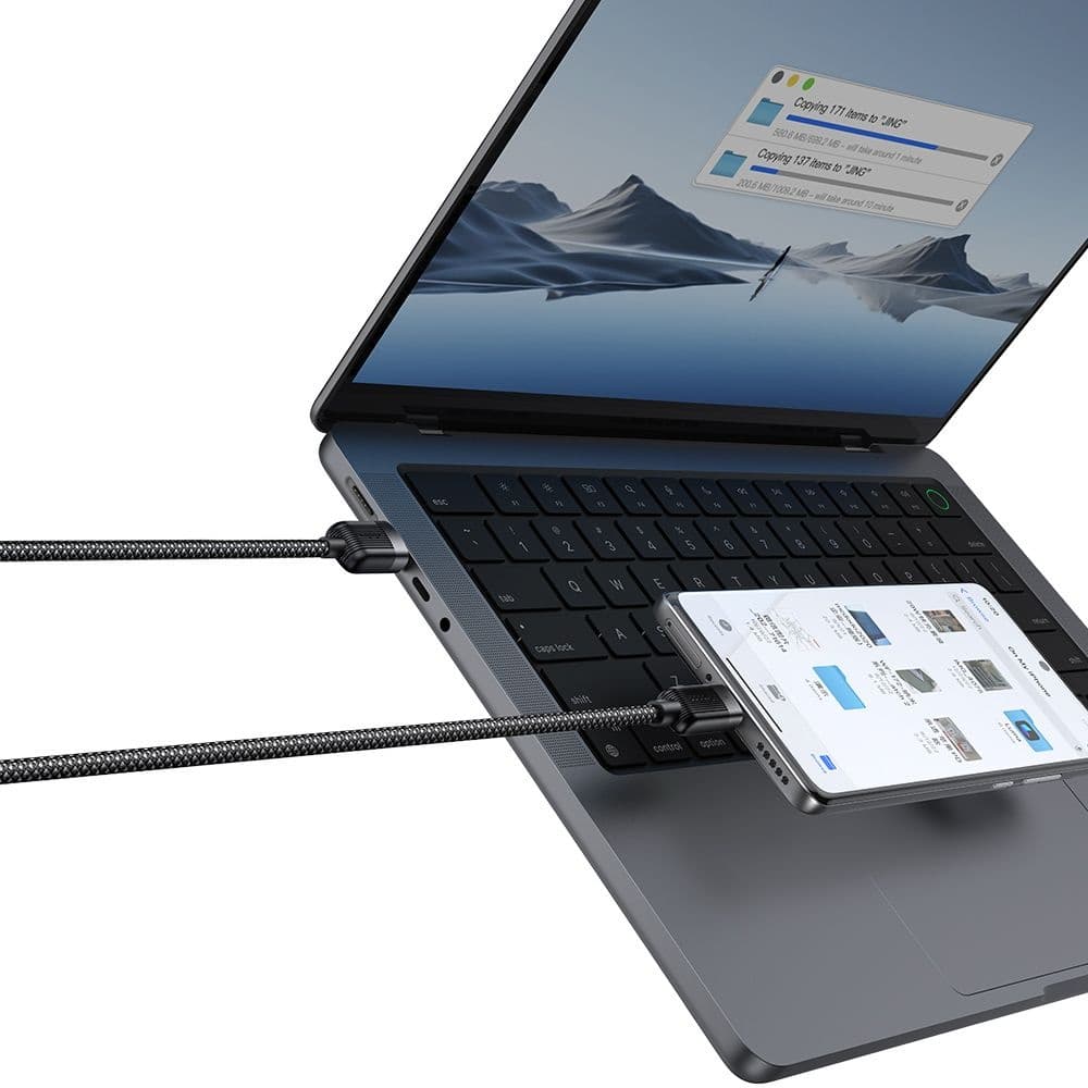 Mcdodo - datový kabel řady Self-Winding (CA-5650) - USB-A na USB-C, 6A, 1.2m - černý - náhled 3