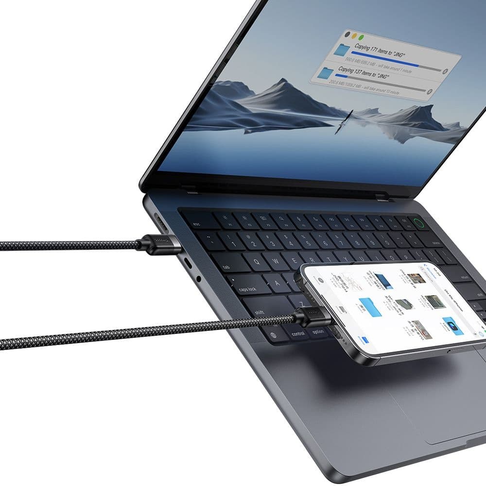 Mcdodo – datový kabel samonavíjecí série (CA-2010) – USB-C na Lightning, 36W, 1.2m – černý - náhled 3