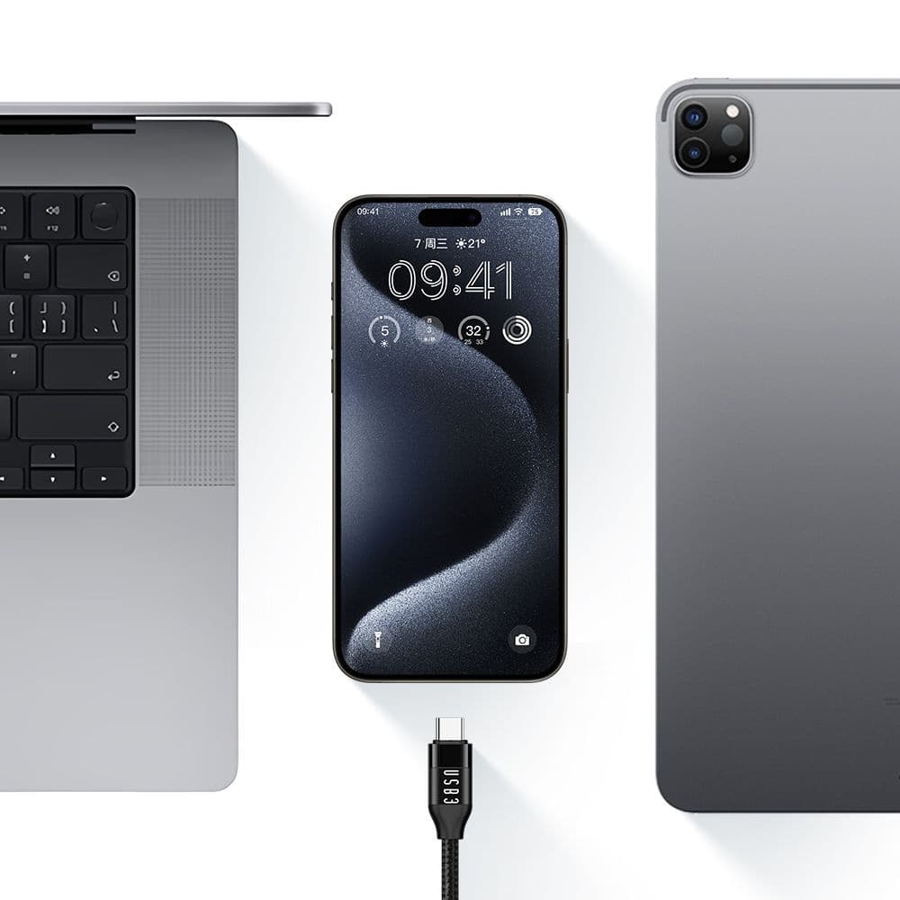 Mcdodo – datový kabel (CA-7132) – USB-C na USB-C, 100W, 10Gb/s, 4K@60Hz, 5A, 1.2m – černý - náhled 3