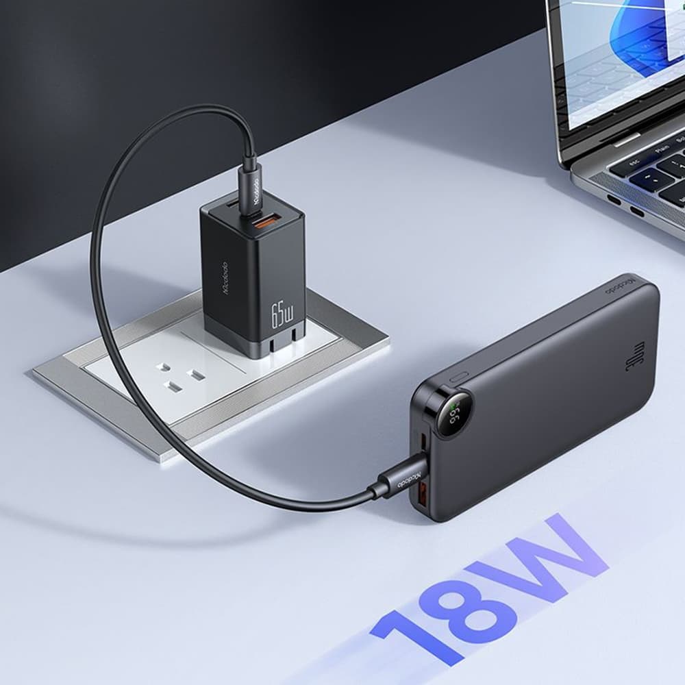 Mcdodo Power Bank MC-3850 USB-C port 10000mAh 30W LED displej černá - náhled 3