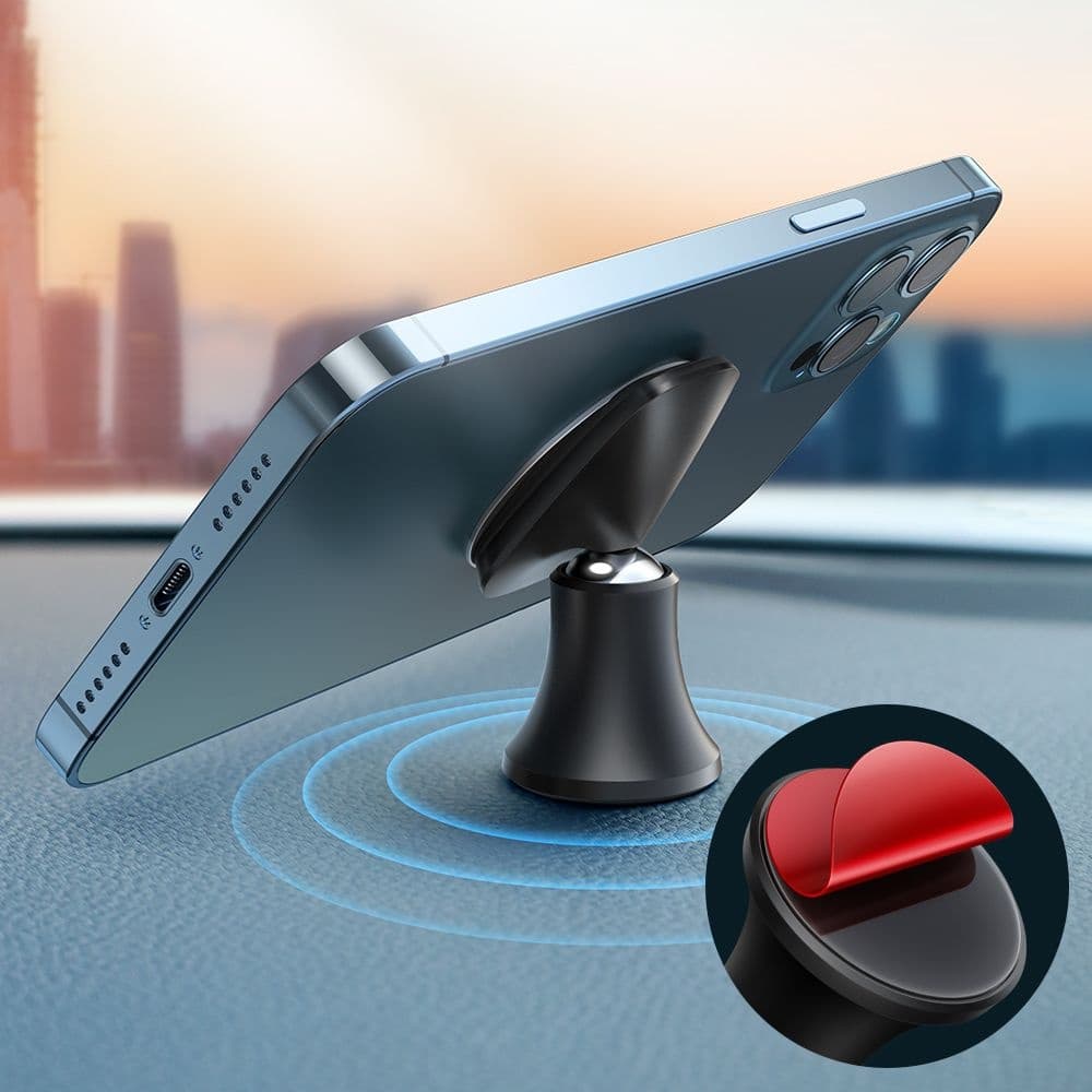 Mcdodo - magnetický držák do auta (CM-8490) - na palubní desku, otočný o 360°, super silná přilnavost, hliníková slitina - černý - náhled 3