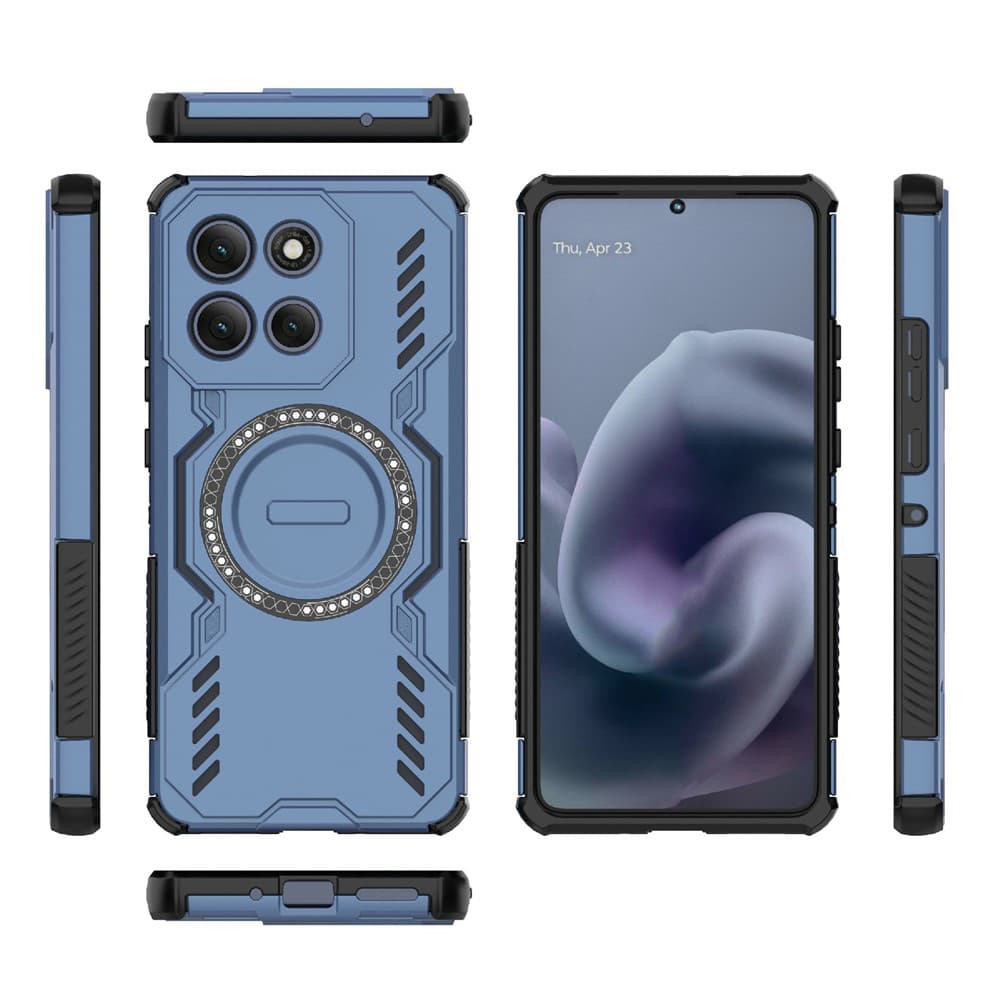 Pouzdro Techsuit ArmorMag pro Motorola Moto G86 Power modré - náhled 3