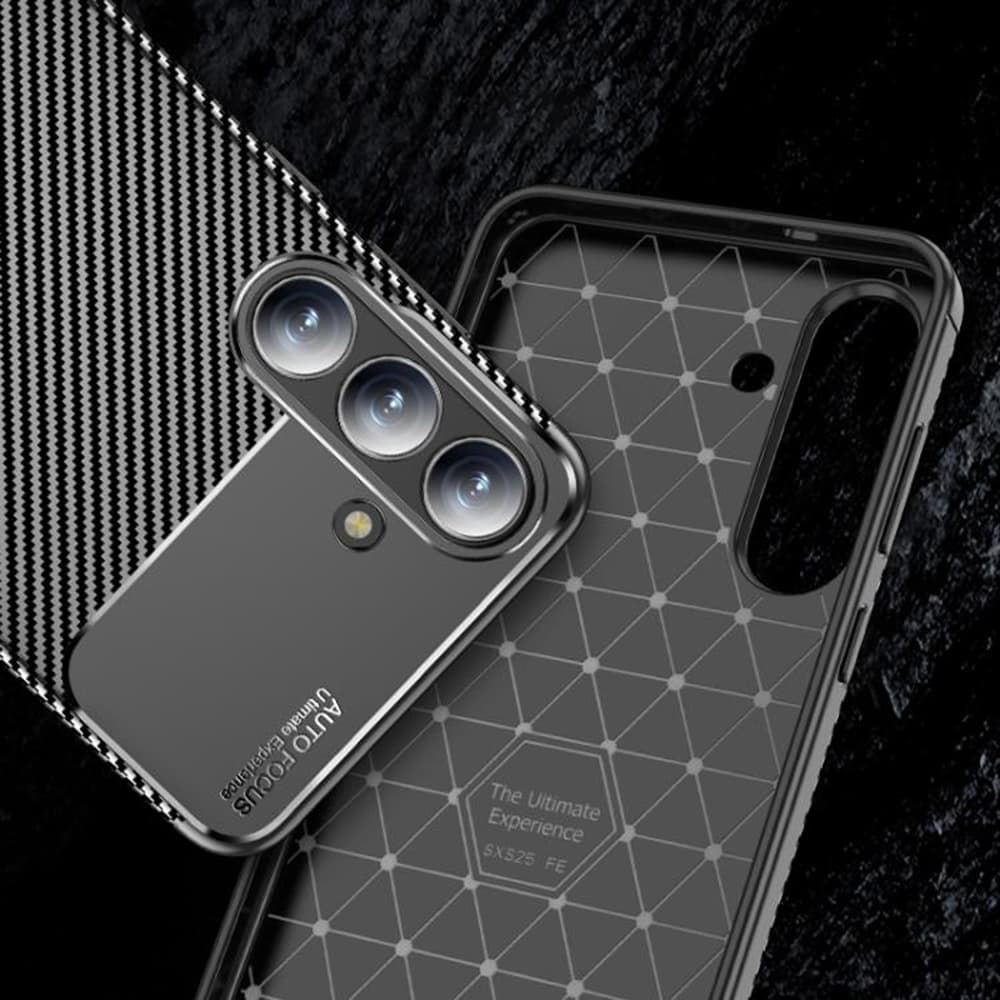 Techsuit CarbonFiber Samsung Galaxy S25 FE černý - náhled 3
