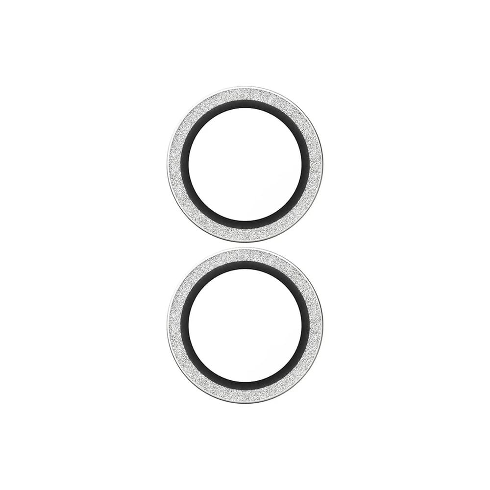 PanzerGlass® Hoops® ochrana čočky fotoaparátu iPhone 17/16/16 Plus stříbrná třpytivá - náhled 3