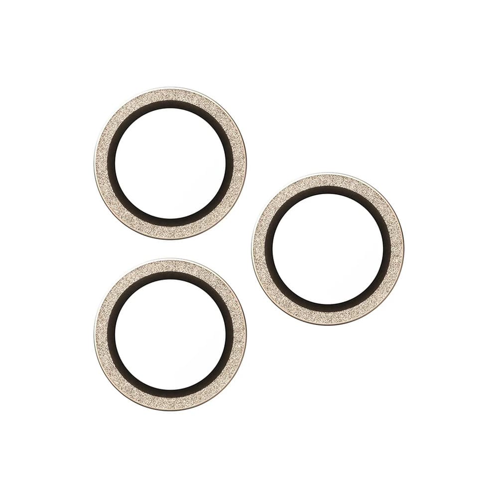 PanzerGlass® Hoops® ochrana čočky fotoaparátu iPhone 17/16 Pro/Pro Max zlatá třpytivá - náhled 3