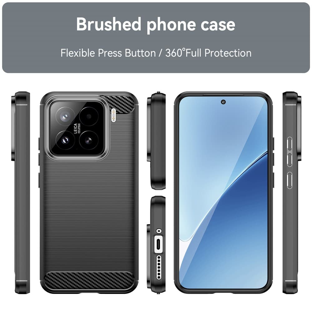 Techsuit Carbon Silicone pro Xiaomi 15T černý - náhled 3