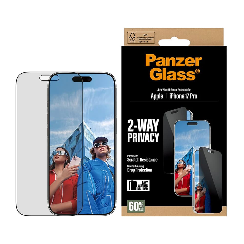 PanzerGlass Ultra-Wide Fit 2-Way Privacy ochranné sklo iPhone 17 Pro černé - náhled 3