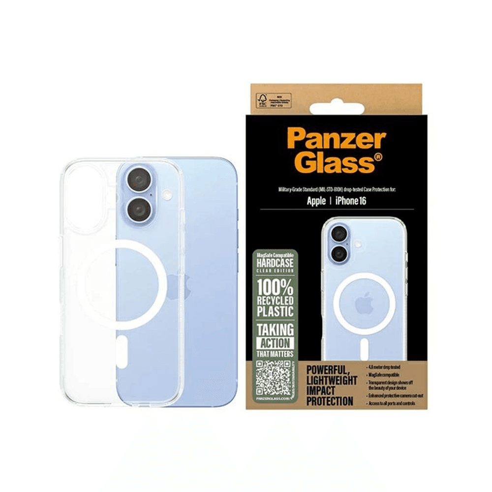 PanzerGlass® HardCase bílý MagSafe Series iPhone 16 průhledný - náhled 3