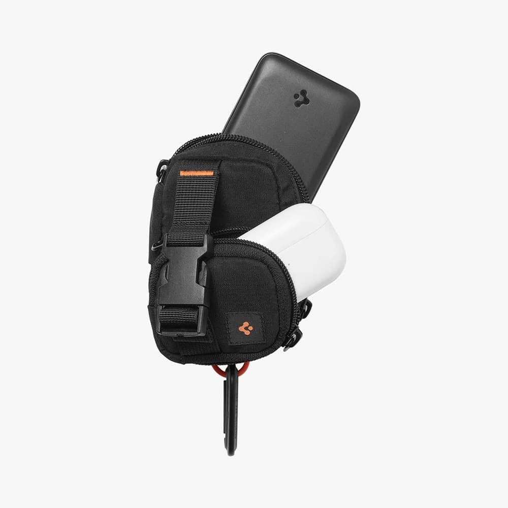 Spigen Phone Pouch Snap Zip MagSafe peněženka držák karet AirPods černá - náhled 3