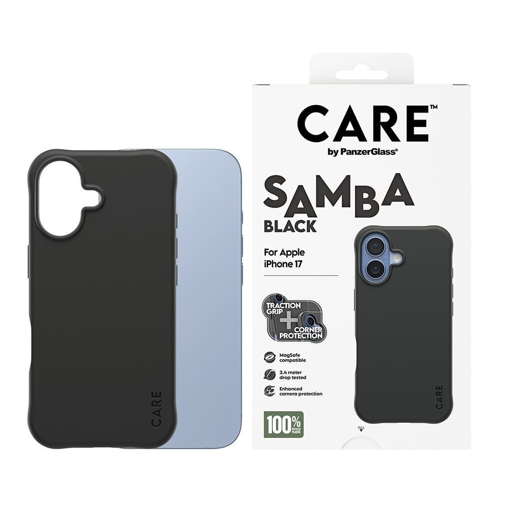 PanzerGlass CARE Fashionable Case MagSafe pro iPhone 17 Samba Black - náhled 3