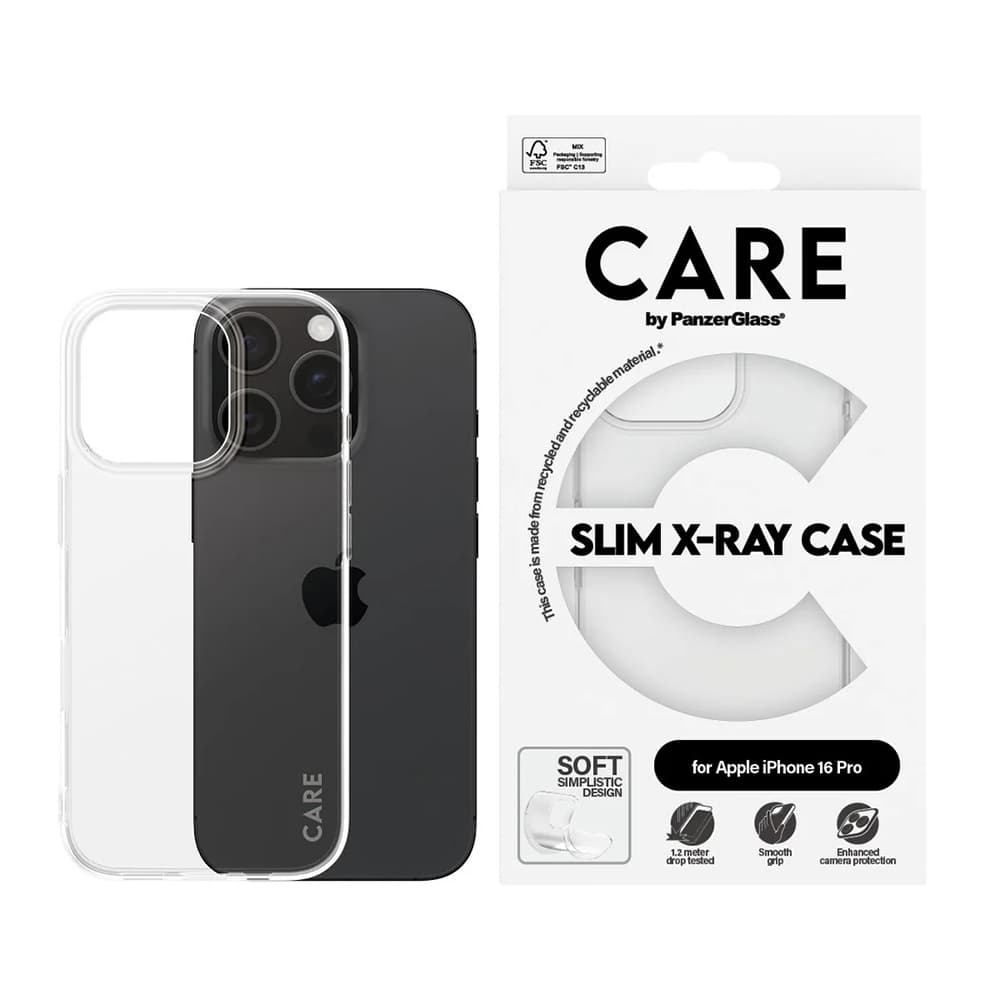PanzerGlass® CARE Fashionable pouzdro iPhone 16 Pro průhledné - náhled 3